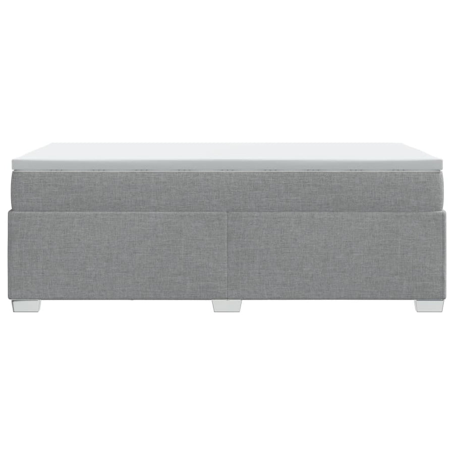 Boxspring met matras stof lichtgrijs 100x200 cm