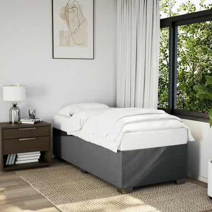 Boxspring met matras stof donkergrijs 100x200 cm