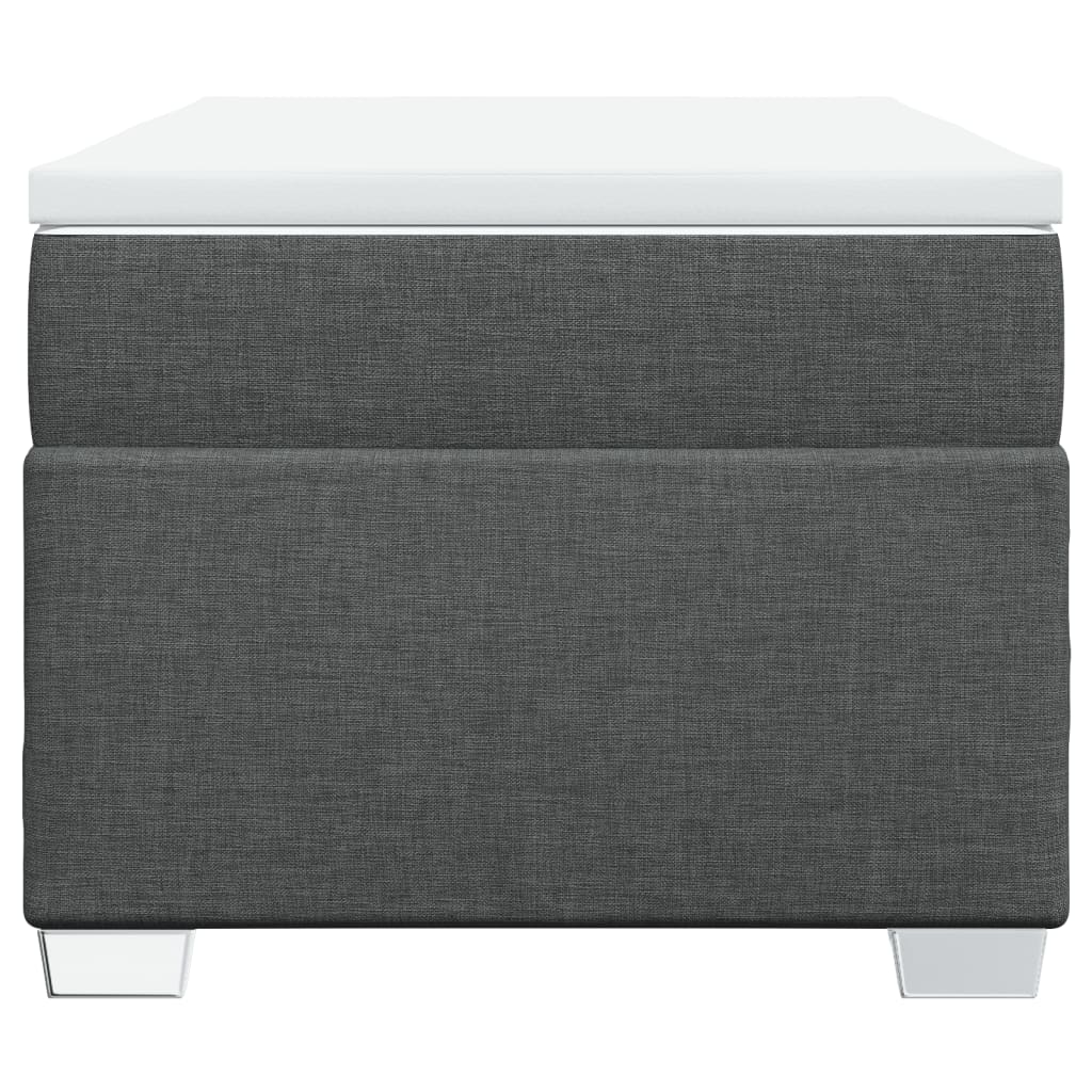 Boxspring met matras stof donkergrijs 100x200 cm