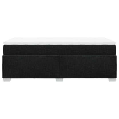 Boxspring met matras stof zwart 100x200 cm