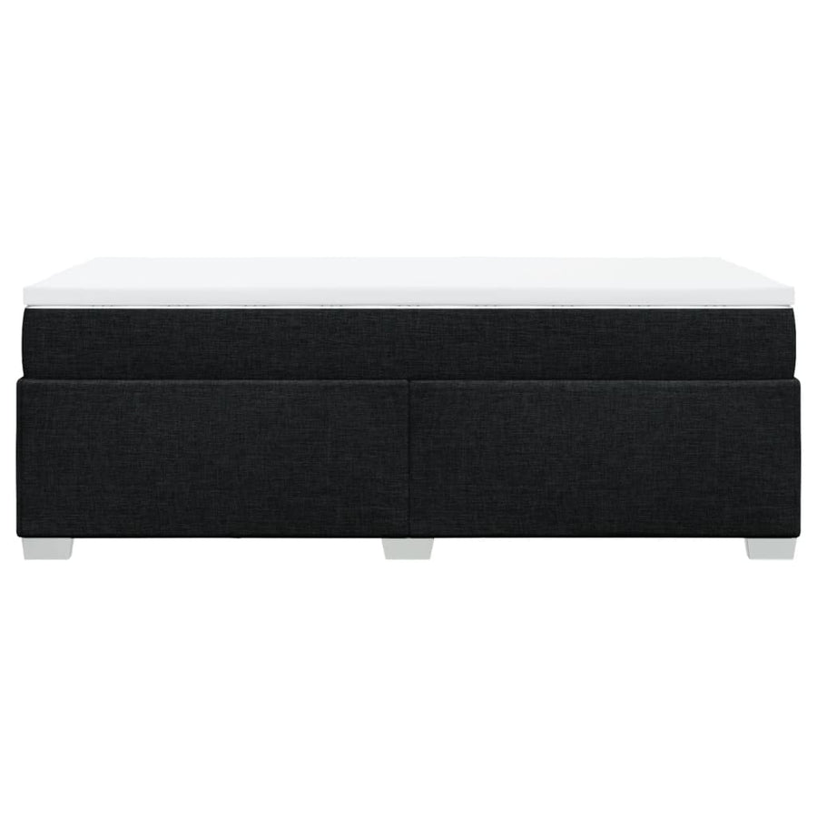Boxspring met matras stof zwart 100x200 cm