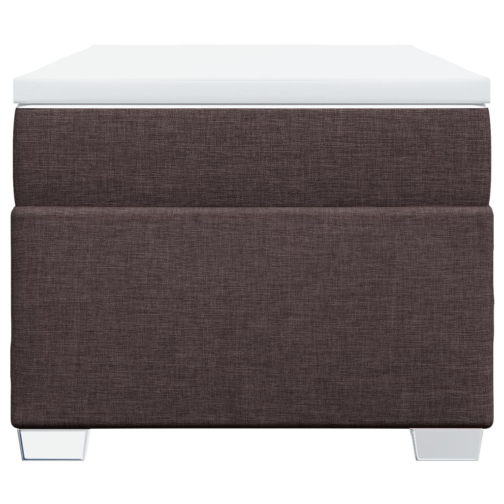Boxspring met matras stof donkerbruin 100x200 cm