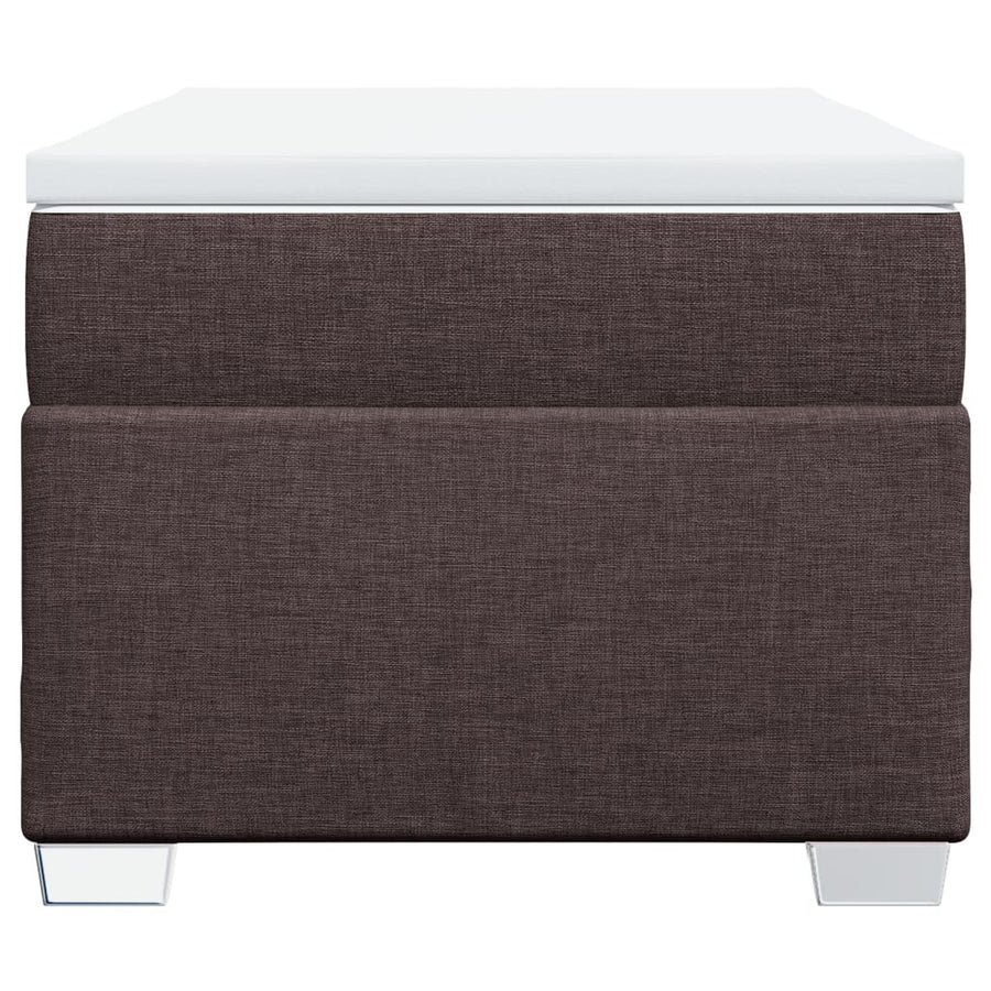 Boxspring met matras stof donkerbruin 100x200 cm