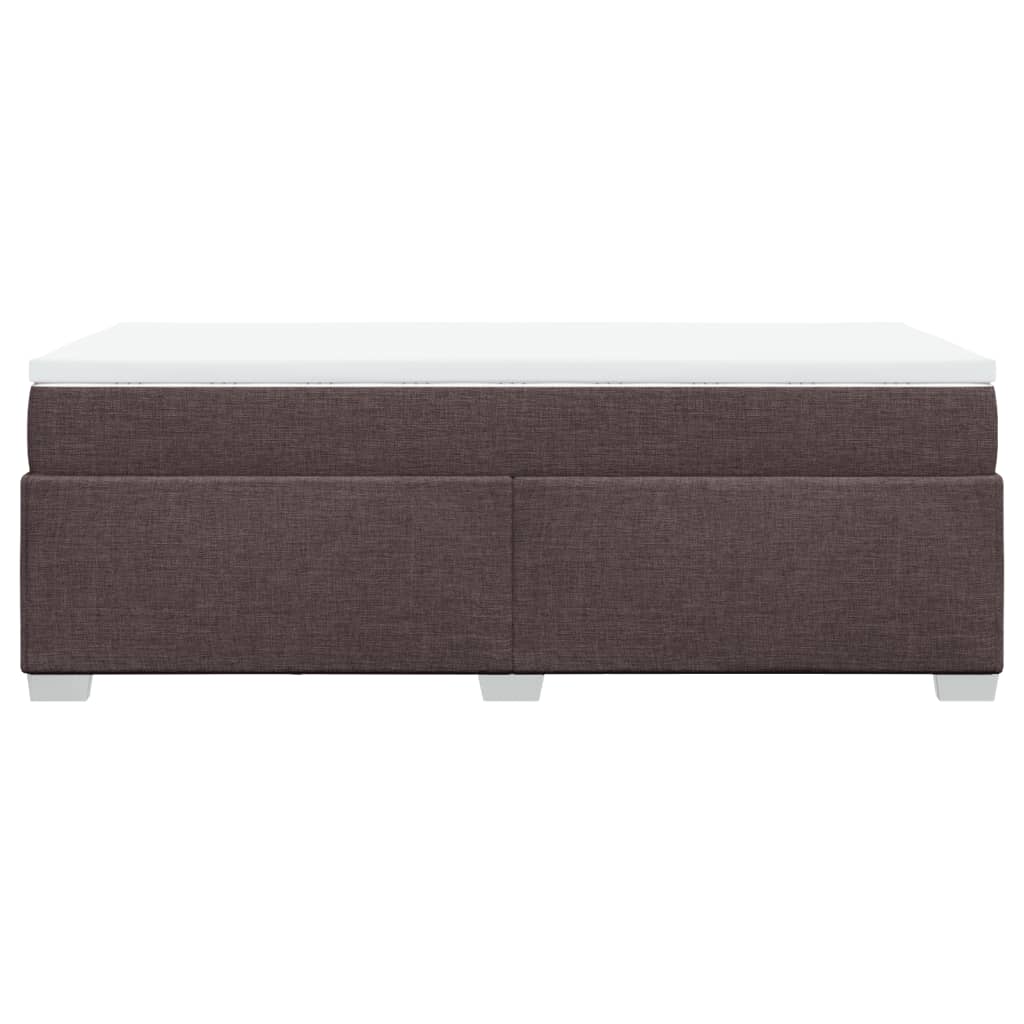 Boxspring met matras stof donkerbruin 100x200 cm