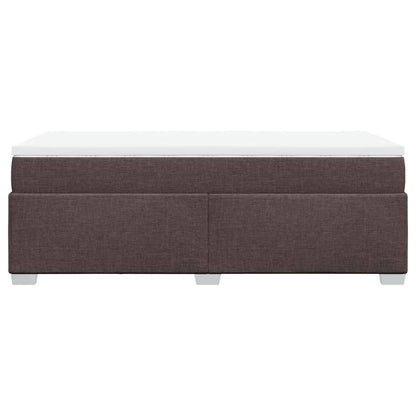 Boxspring met matras stof donkerbruin 100x200 cm