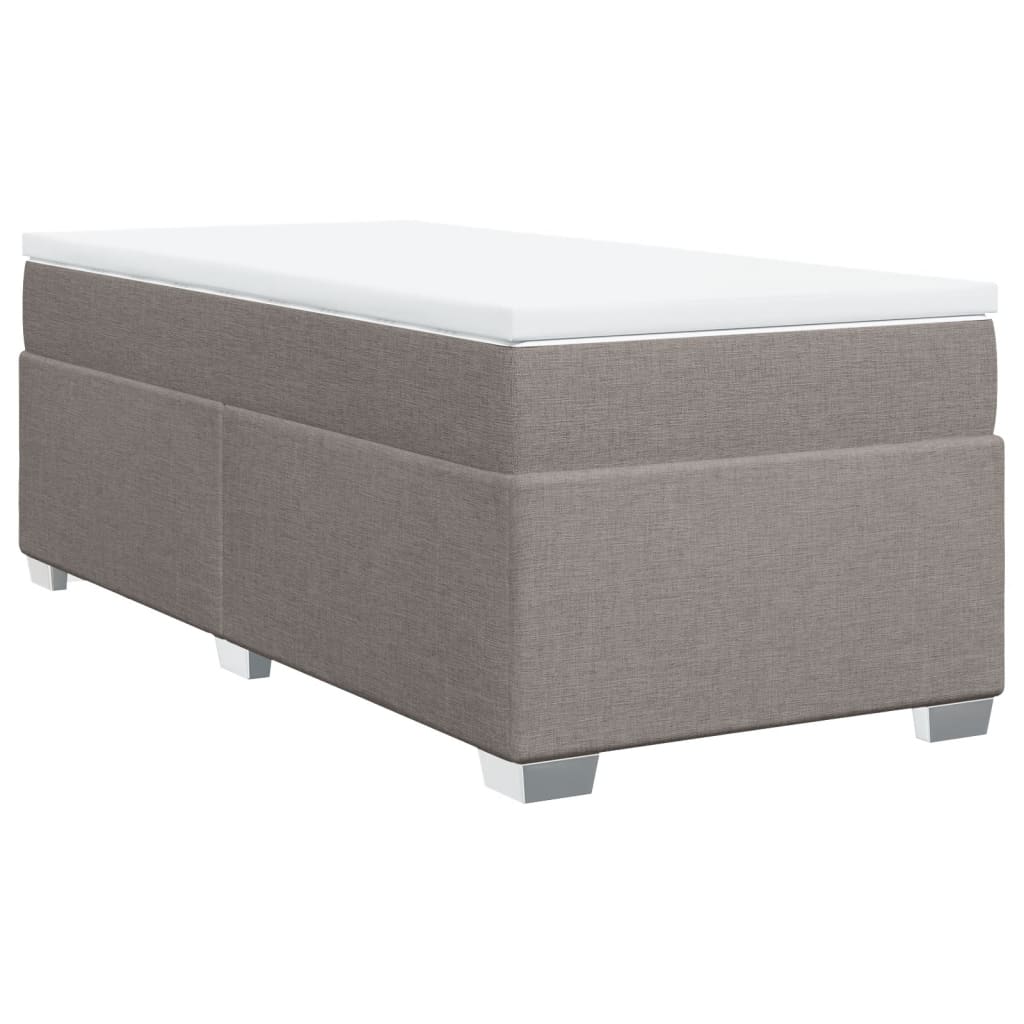 Boxspring met matras stof taupe 100x200 cm