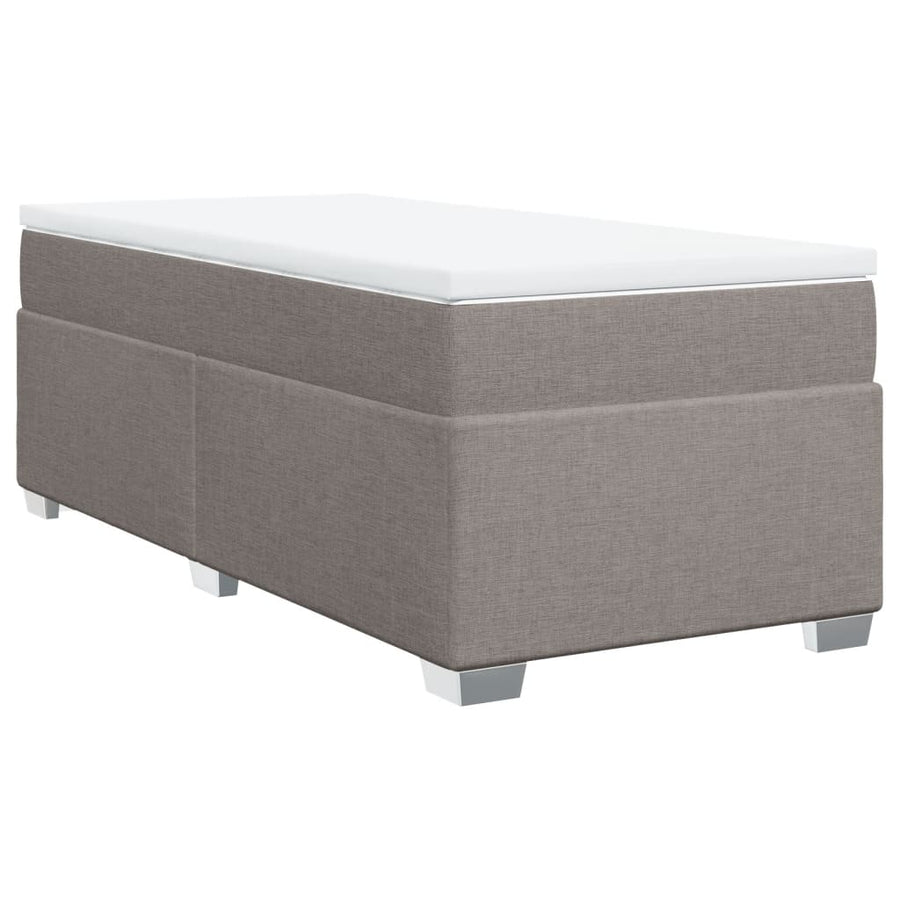 Boxspring met matras stof taupe 100x200 cm