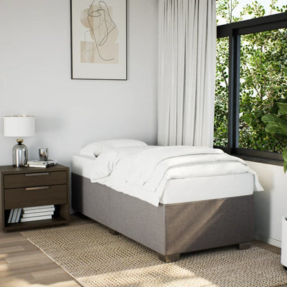 Boxspring met matras stof taupe 100x200 cm