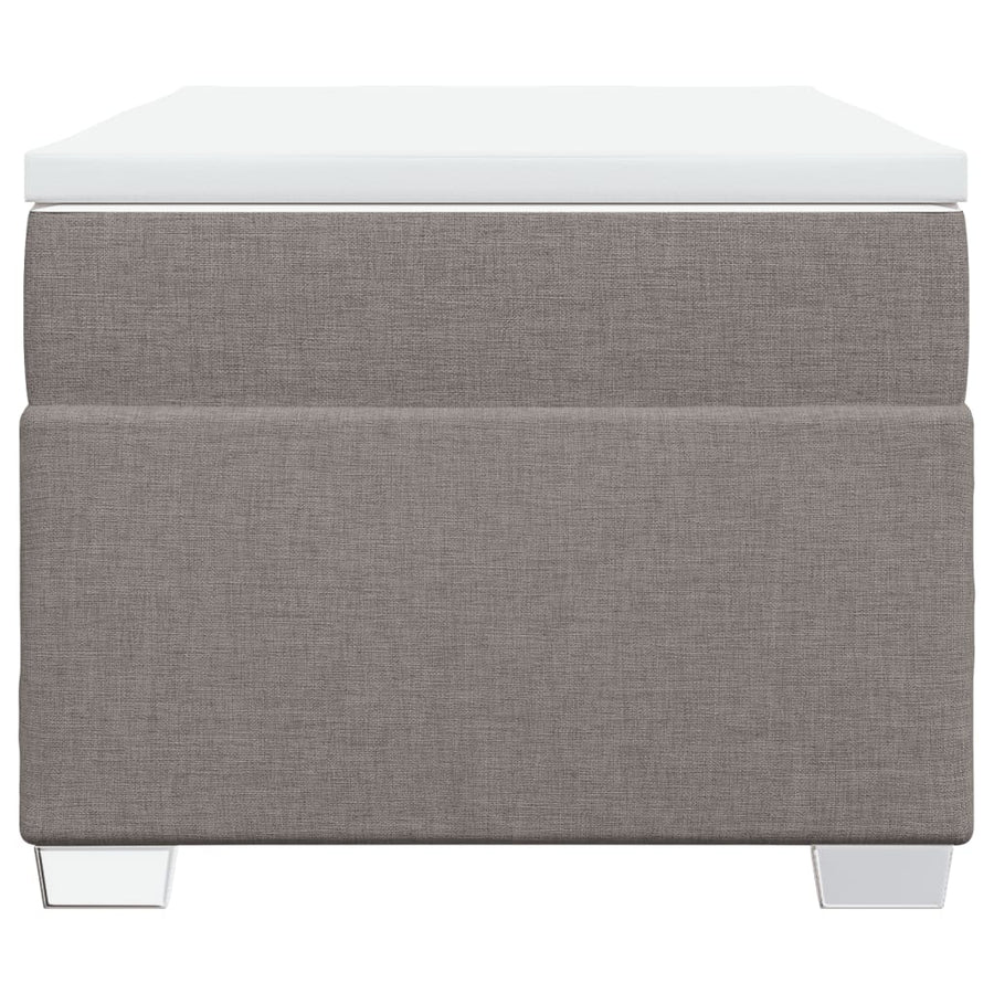 Boxspring met matras stof taupe 100x200 cm
