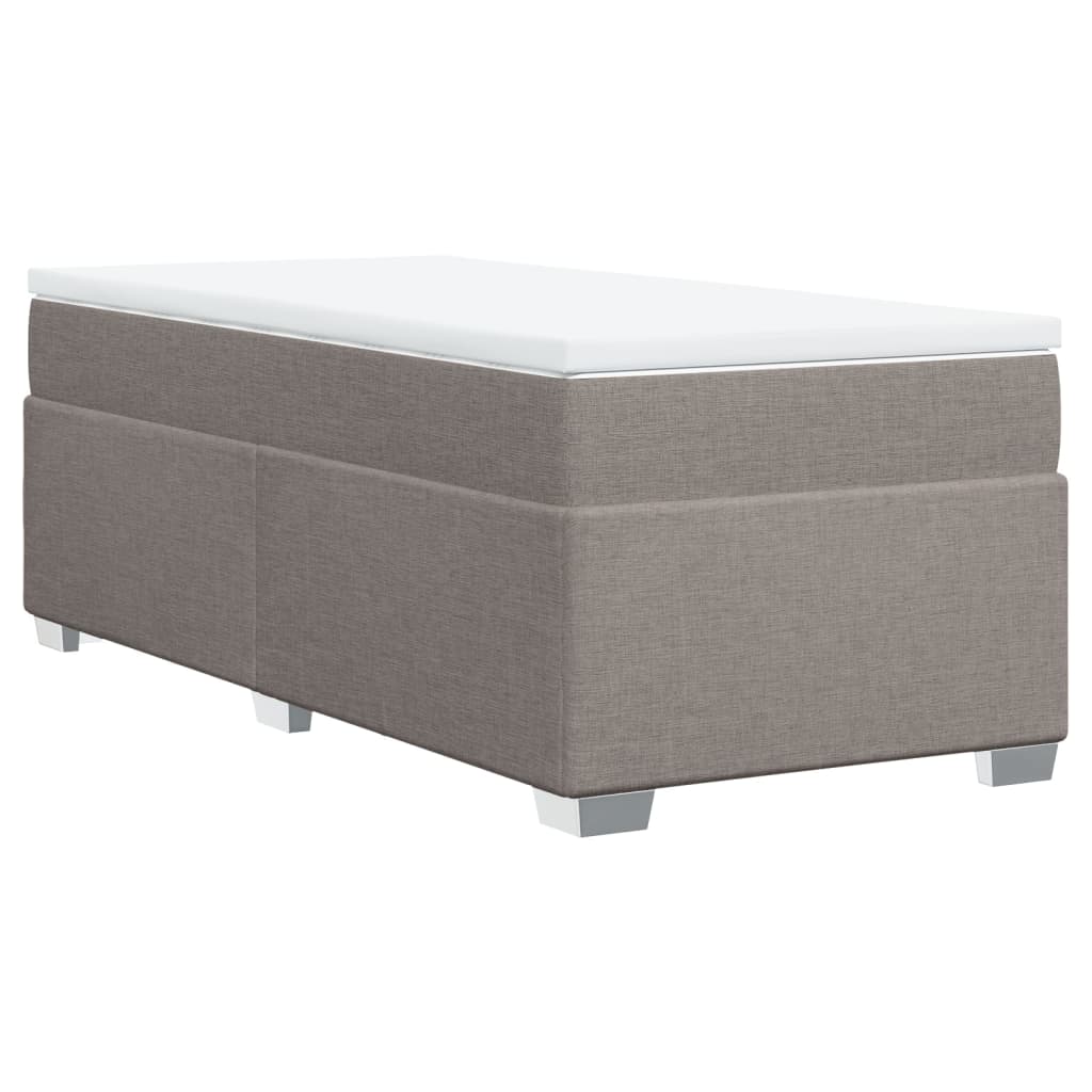 Boxspring met matras stof taupe 100x200 cm