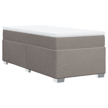 Boxspring met matras stof taupe 100x200 cm