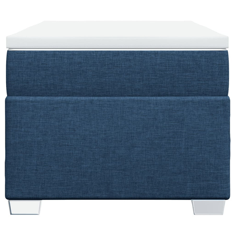 Boxspring met matras stof blauw 100x200 cm