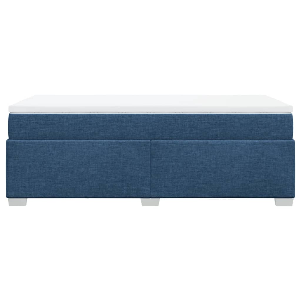 Boxspring met matras stof blauw 100x200 cm