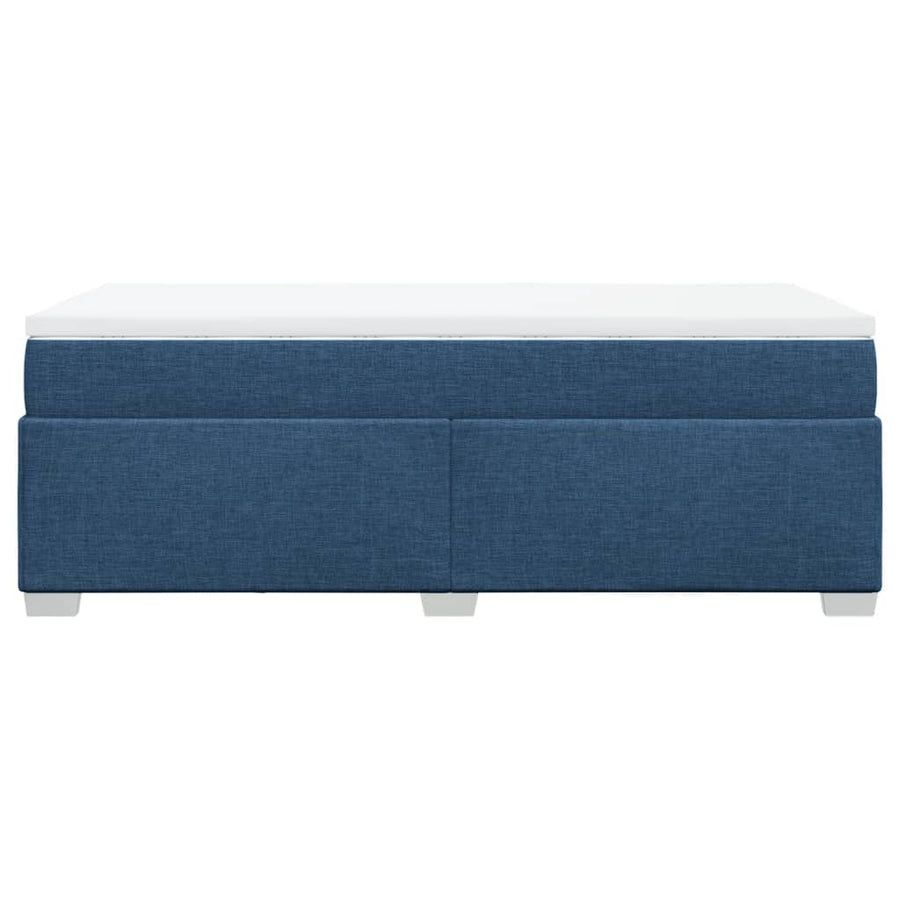 Boxspring met matras stof blauw 100x200 cm