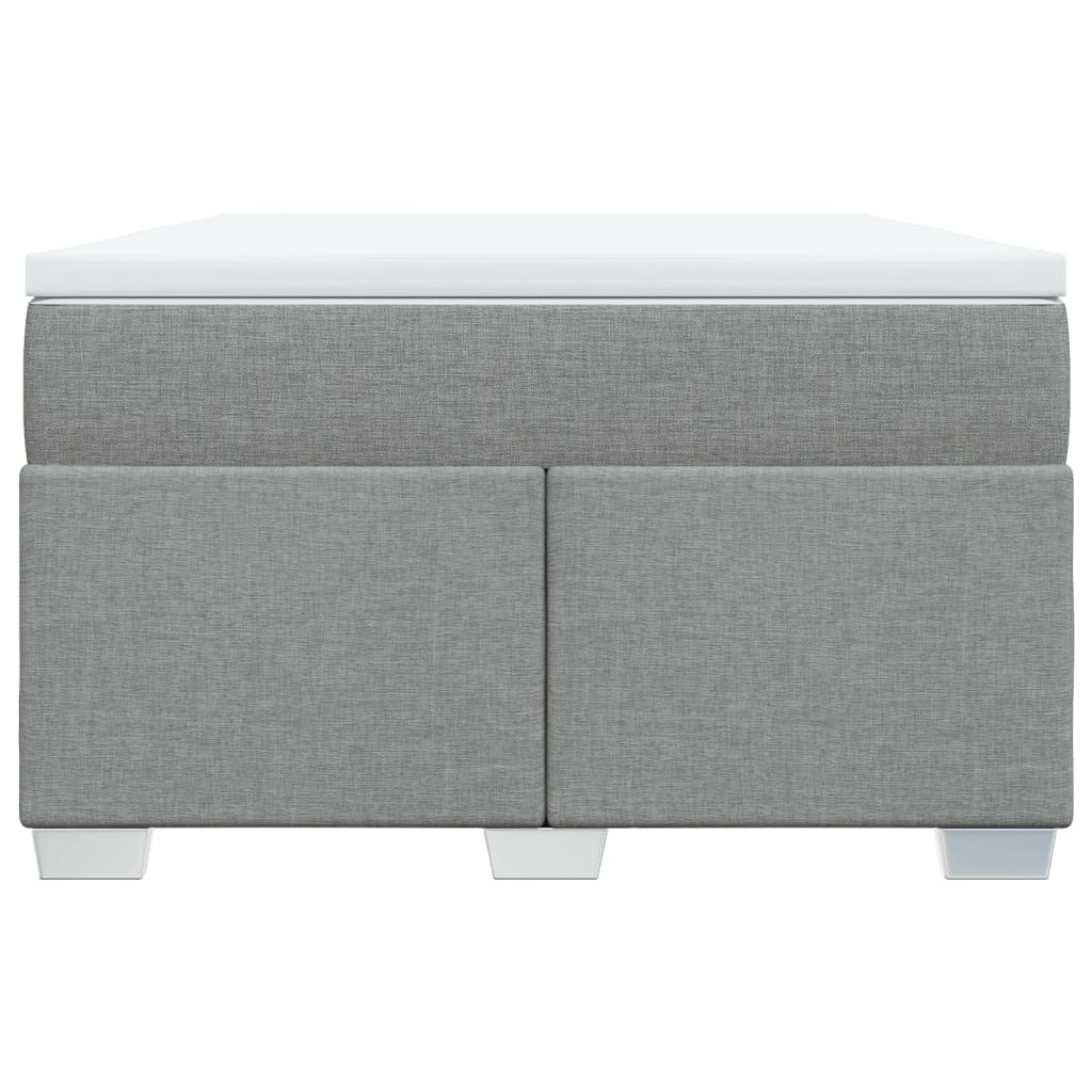 Boxspring met matras stof lichtgrijs 120x190 cm