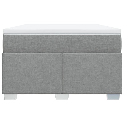 Boxspring met matras stof lichtgrijs 120x190 cm