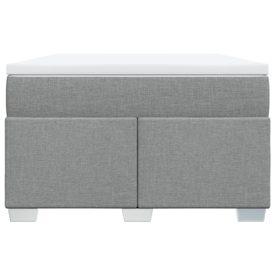 Boxspring met matras stof lichtgrijs 120x190 cm