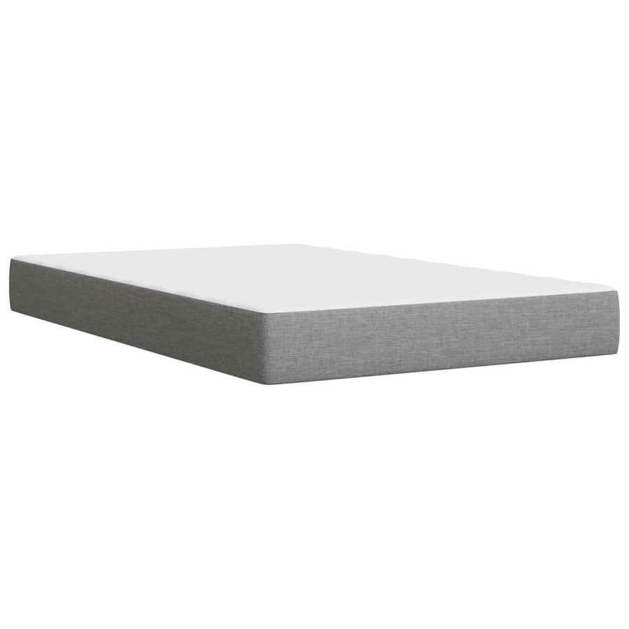 Boxspring met matras stof lichtgrijs 120x190 cm