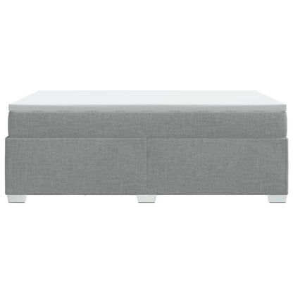 Boxspring met matras stof lichtgrijs 120x190 cm