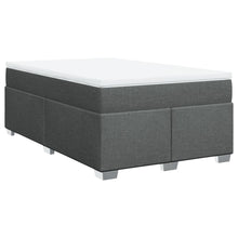 Boxspring met matras stof donkergrijs 120x190 cm