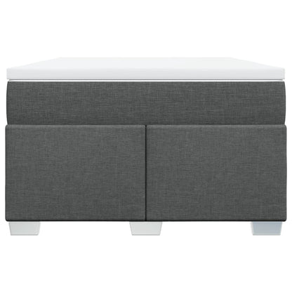 Boxspring met matras stof donkergrijs 120x190 cm