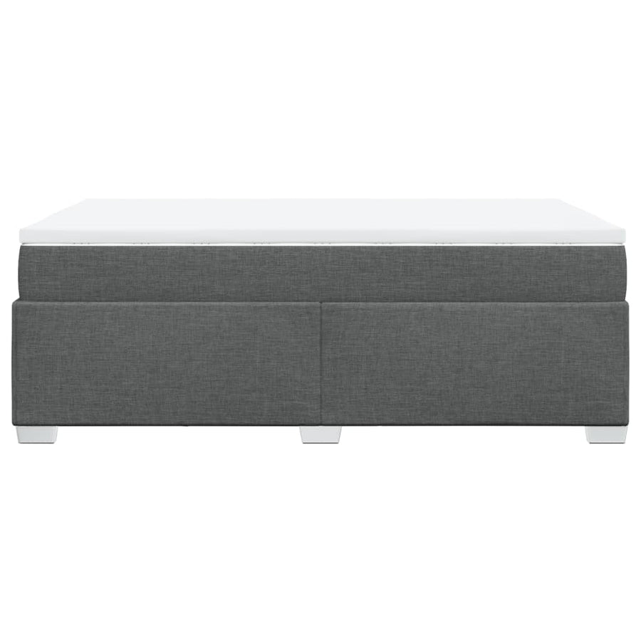 Boxspring met matras stof donkergrijs 120x190 cm