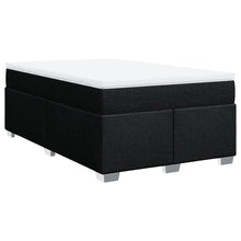 Boxspring met matras stof zwart 120x190 cm