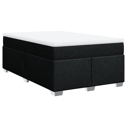 Boxspring met matras stof zwart 120x190 cm