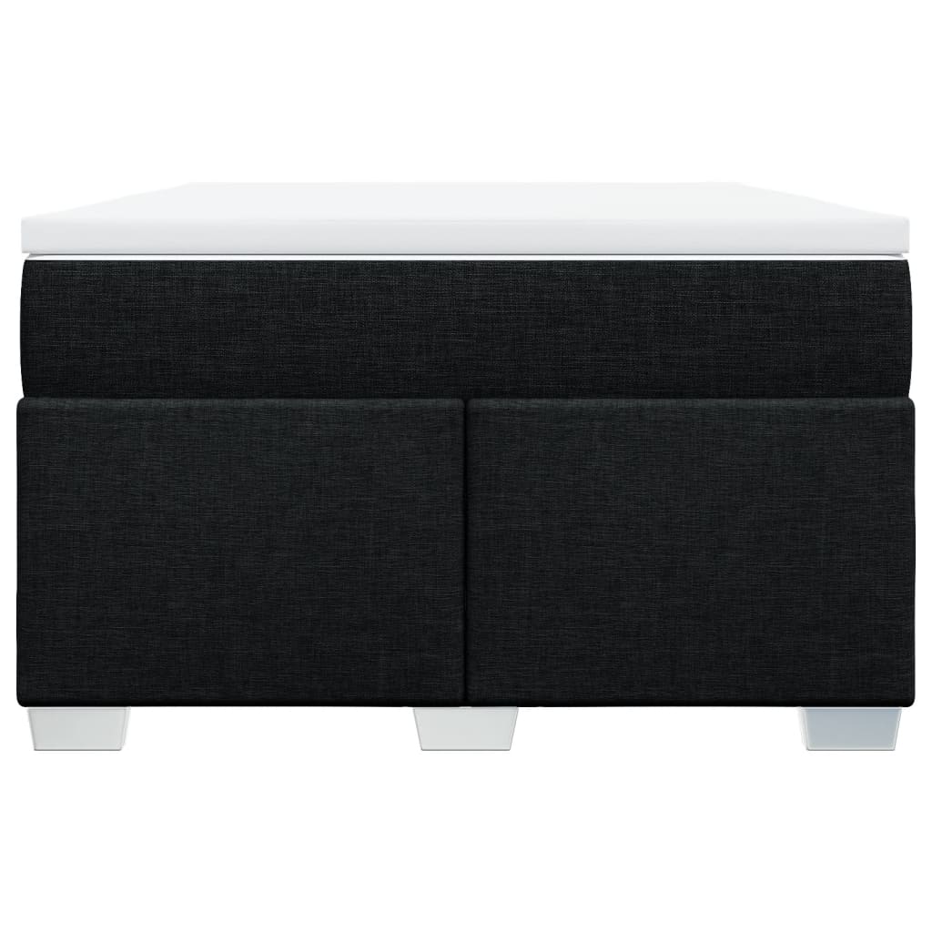 Boxspring met matras stof zwart 120x190 cm