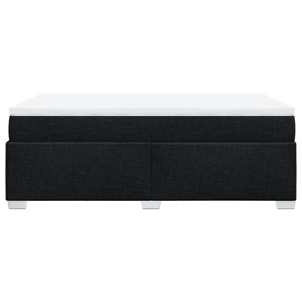 Boxspring met matras stof zwart 120x190 cm