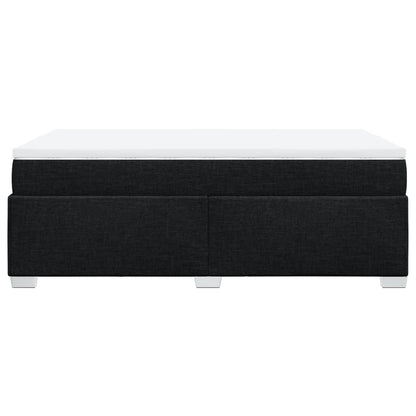 Boxspring met matras stof zwart 120x190 cm