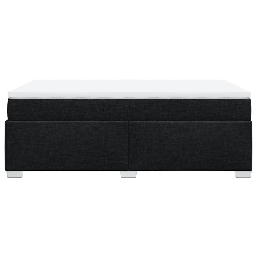 Boxspring met matras stof zwart 120x190 cm