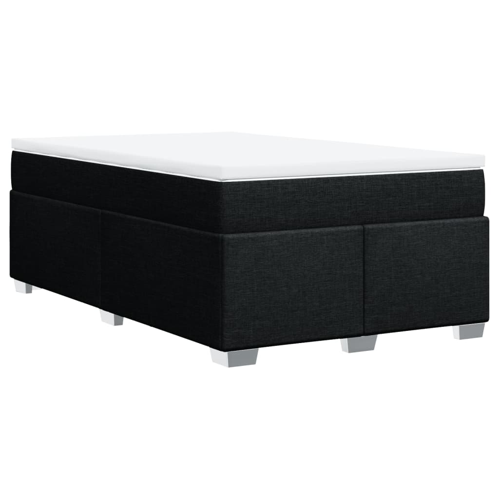 Boxspring met matras stof zwart 120x190 cm