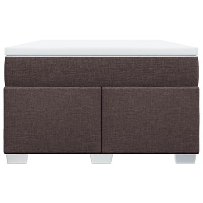 Boxspring met matras stof donkerbruin 120x190 cm