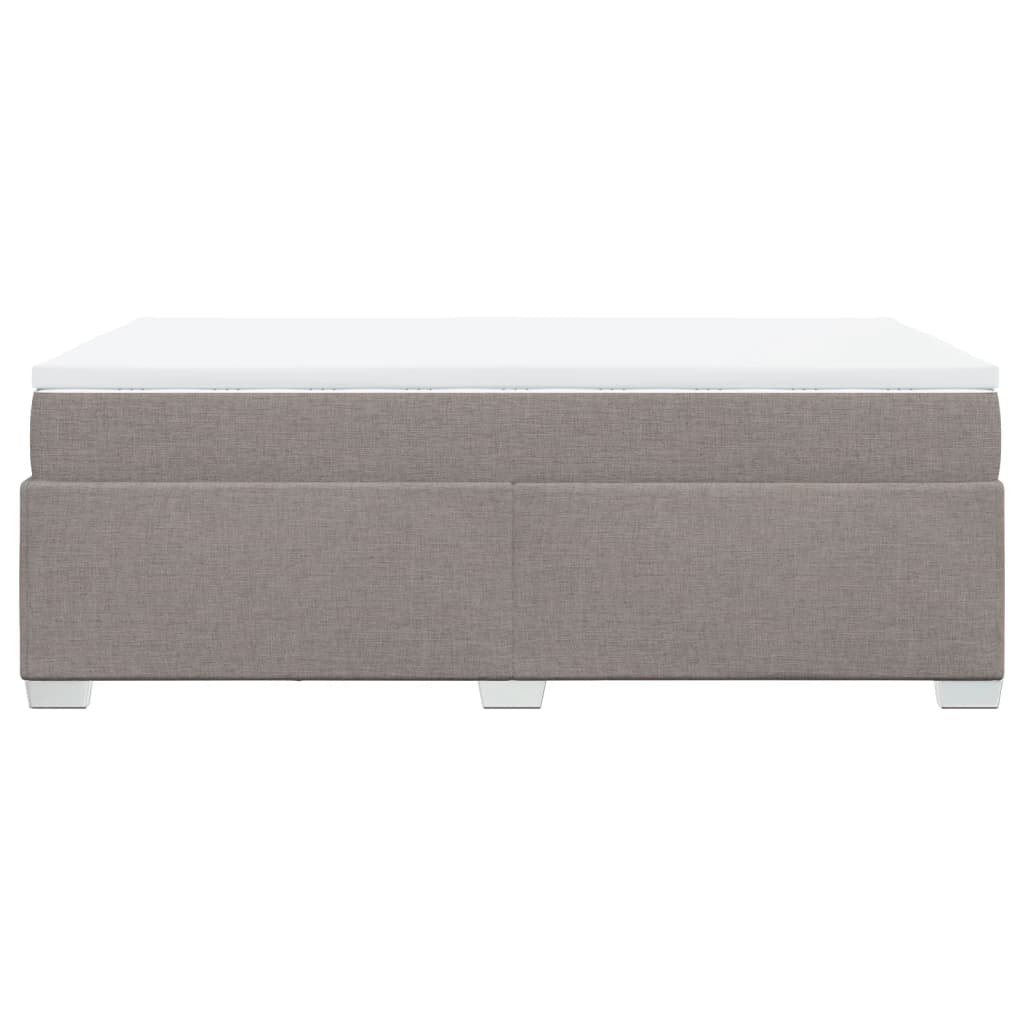 Boxspring met matras stof taupe 120x190 cm