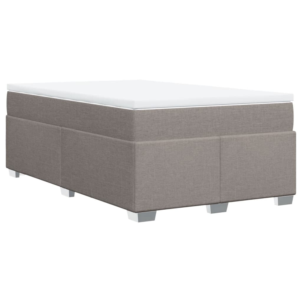 Boxspring met matras stof taupe 120x190 cm