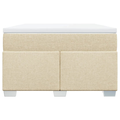 Boxspring met matras stof crèmekleurig 120x190 cm