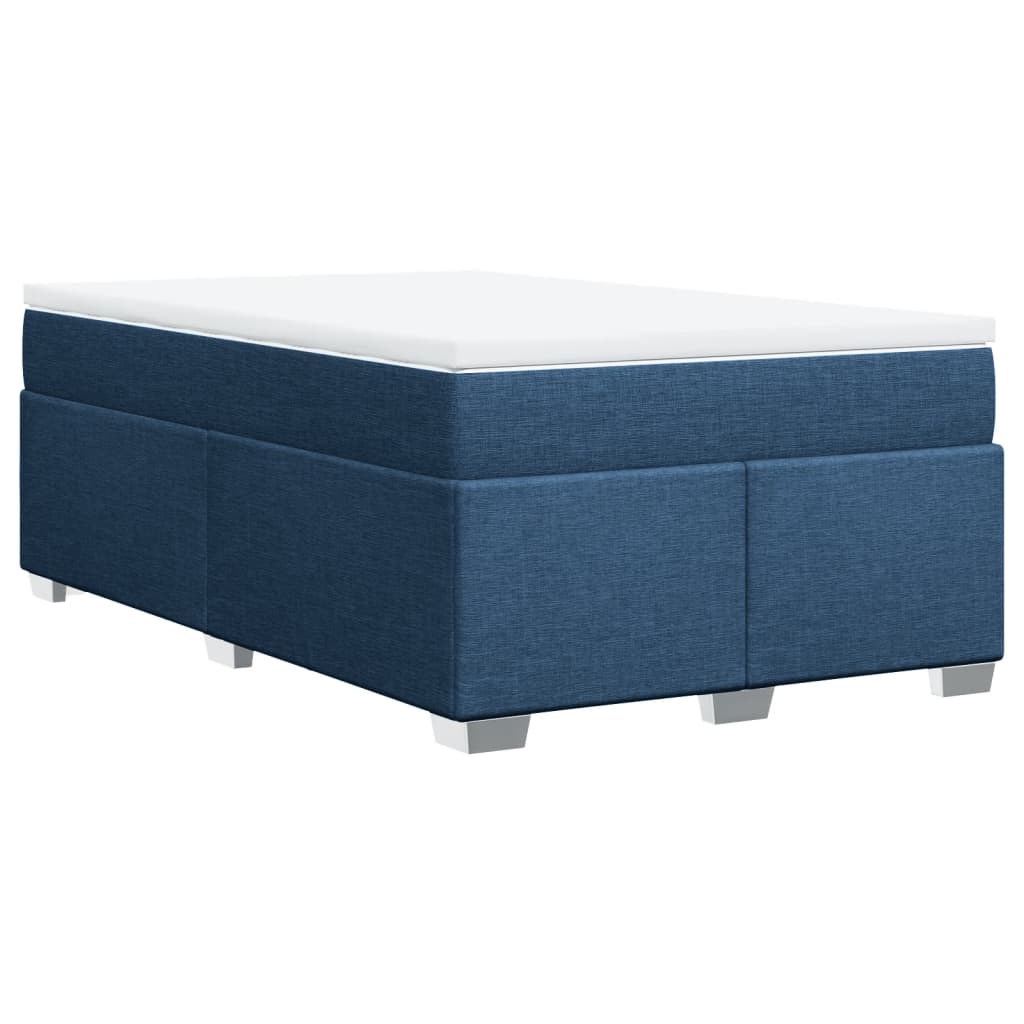 Boxspring Met Matras Stof 120 x 190 cm Blauw