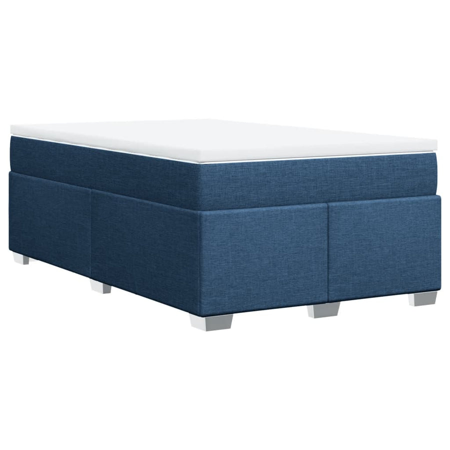 Boxspring Met Matras Stof 120 x 190 cm Blauw