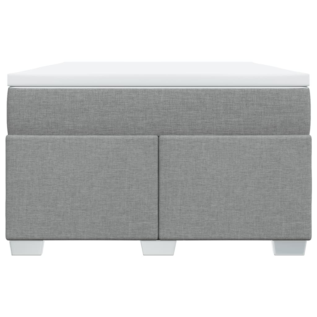 Boxspring met matras stof lichtgrijs 120x200 cm