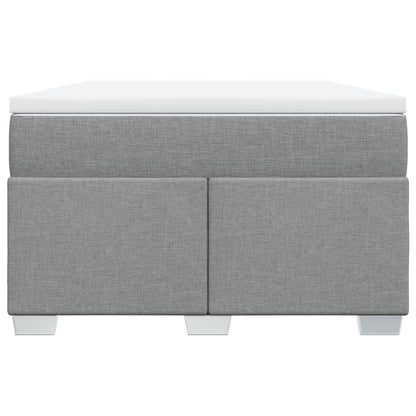 Boxspring met matras stof lichtgrijs 120x200 cm