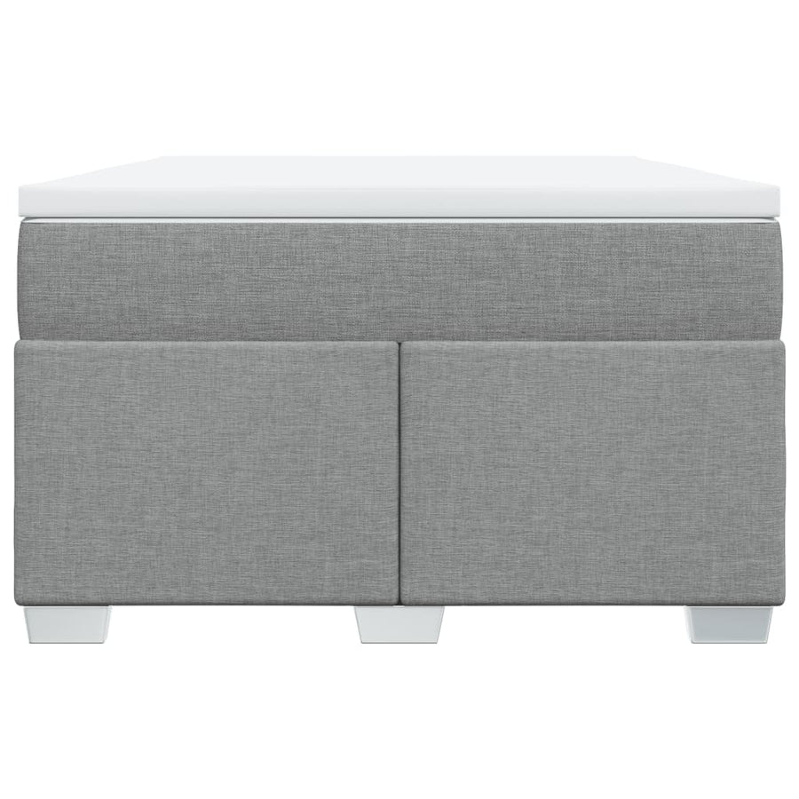 Boxspring met matras stof lichtgrijs 120x200 cm