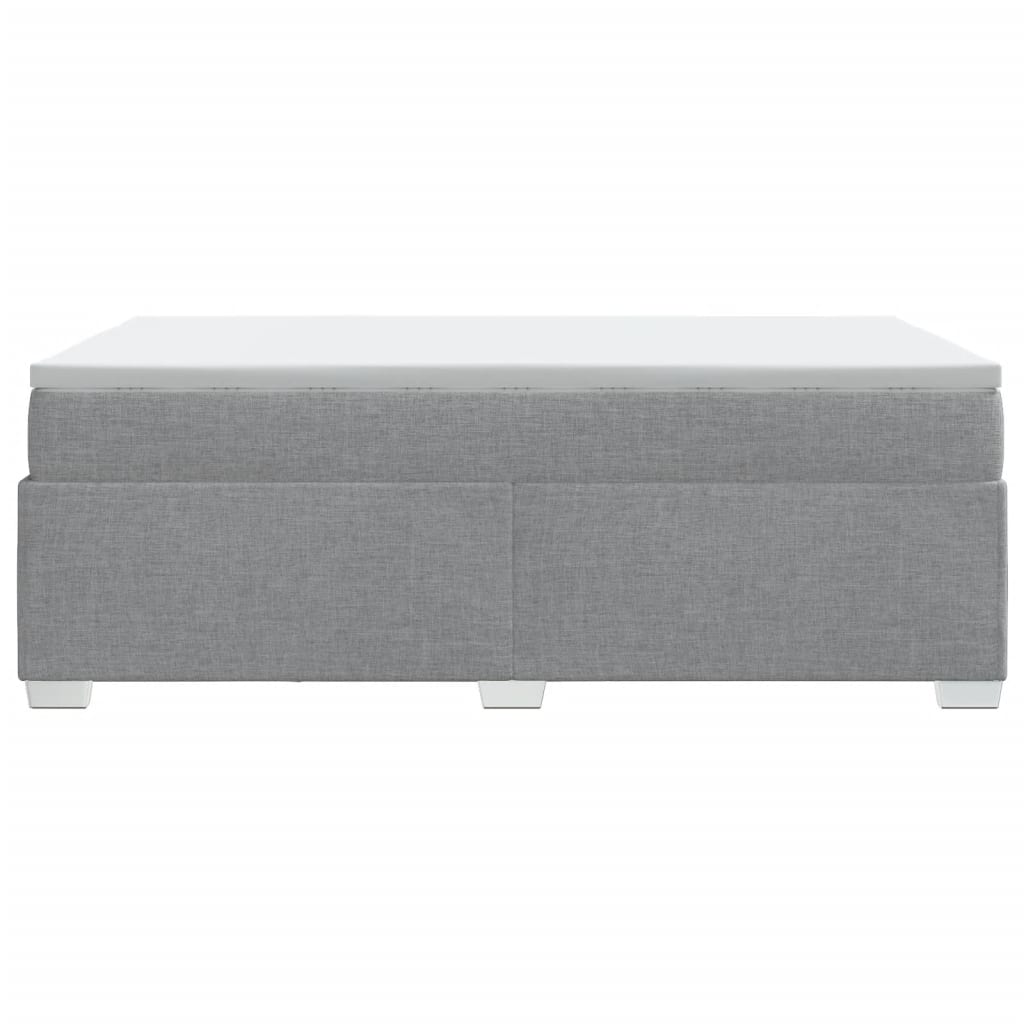 Boxspring met matras stof lichtgrijs 120x200 cm