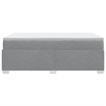 Boxspring met matras stof lichtgrijs 120x200 cm