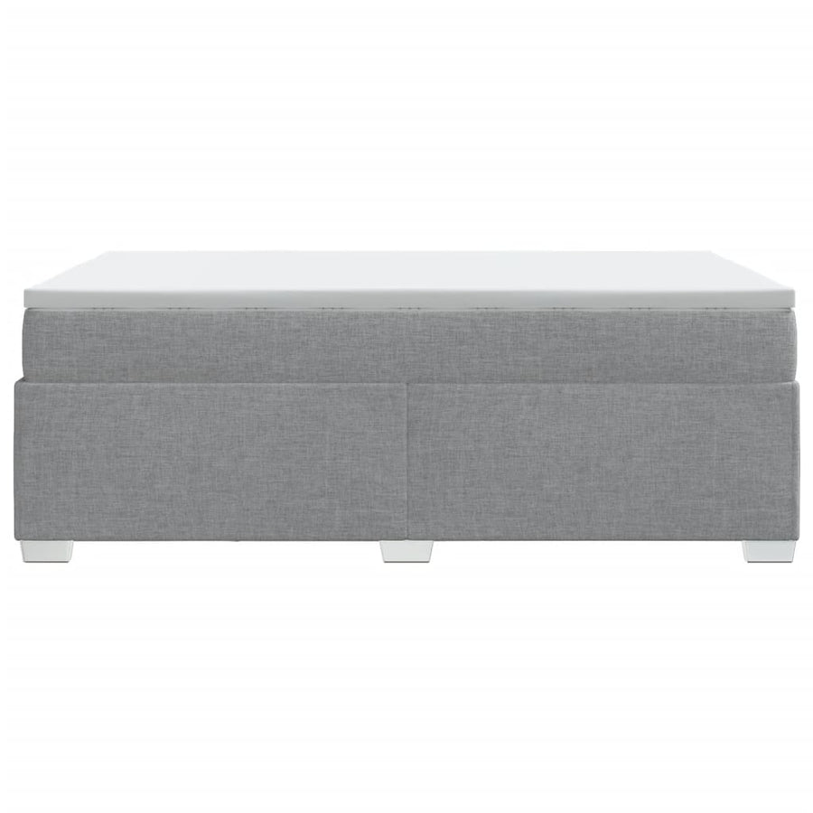Boxspring met matras stof lichtgrijs 120x200 cm