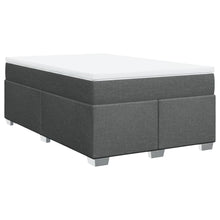 Boxspring met matras stof donkergrijs 120x200 cm