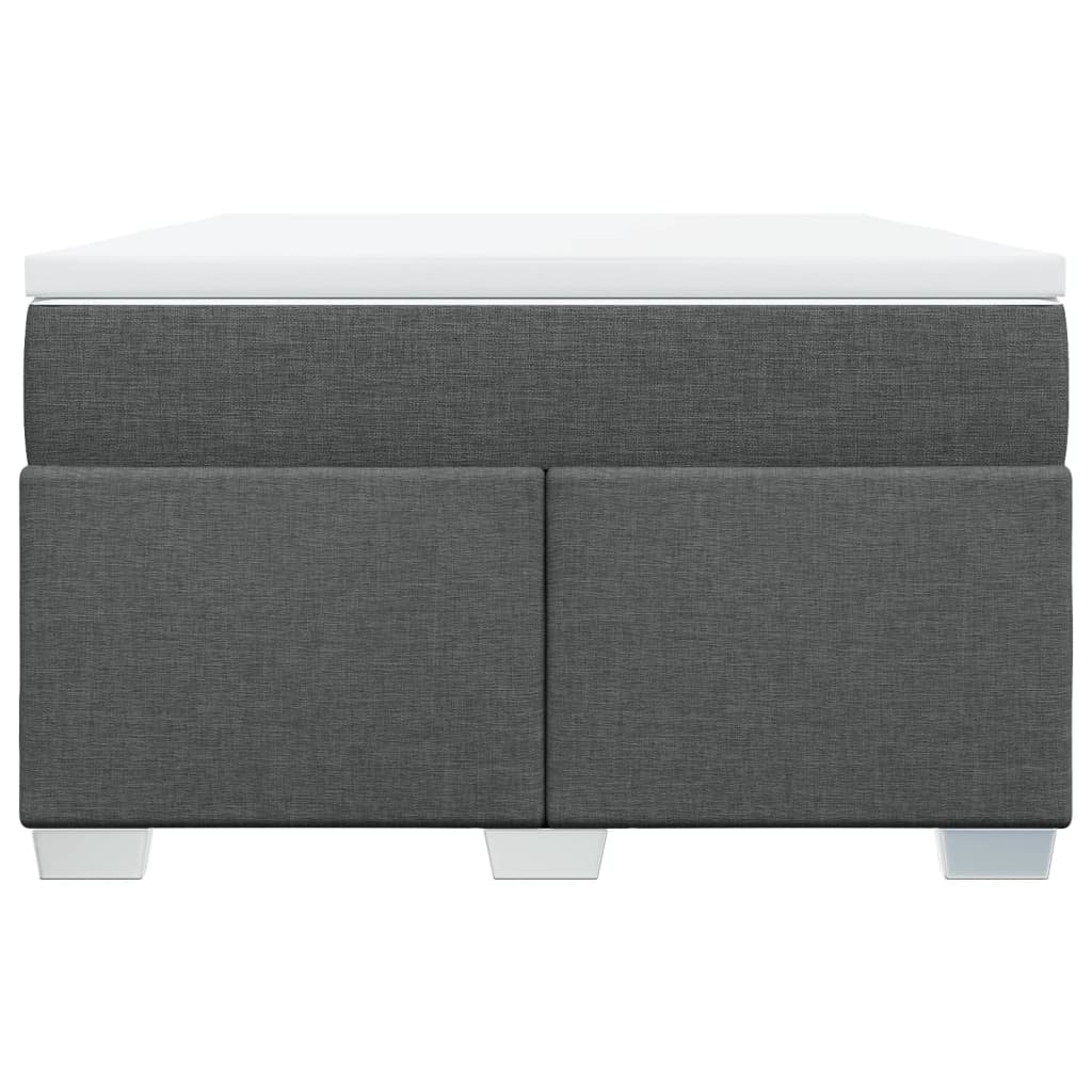 Boxspring met matras stof donkergrijs 120x200 cm