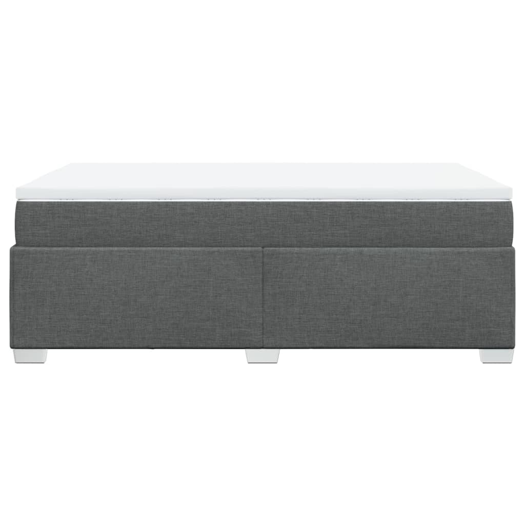 Boxspring met matras stof donkergrijs 120x200 cm