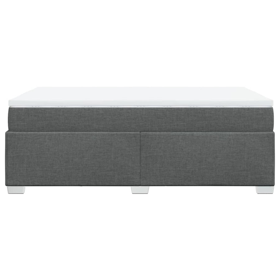 Boxspring met matras stof donkergrijs 120x200 cm