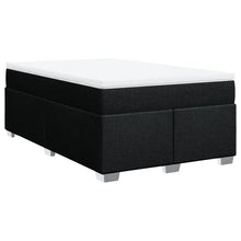 Boxspring met matras stof zwart 120x200 cm